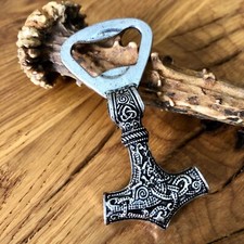FLASCHENÖFFNER MJÖLNIR THOR HAMMER VIKING WIKINGER GESCHENK BIER
