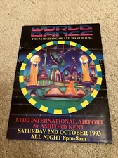World Dance Lydd Airport Kent International 1993 Rave Flyer