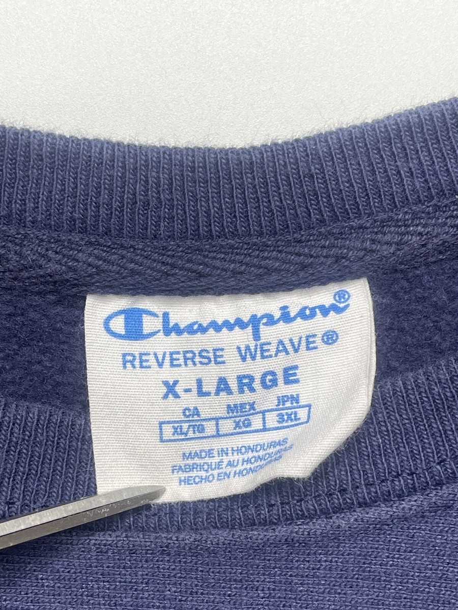 Vintage 90s Champion Reverse Weave Sweatshirt Size XL Blue