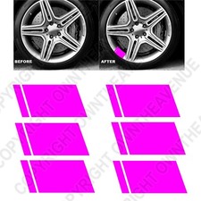 6 Pcspack Universal Car Wheel Rim Decal Sticker Vinyl Auto Truck Suv