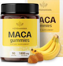 Maca Root Gummies Natural Banana Flavor Drive Performance 90 gummies
