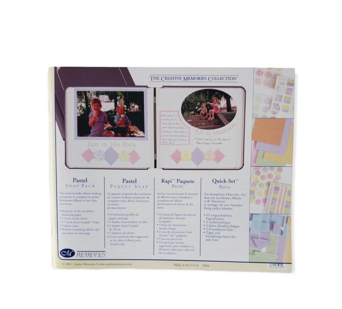 Creative Memories Pastel Snap Pack 7x7 Sentiments Album Kit | eBay