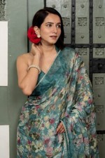 Floral Print Daily Wear Chiffon, Georgette Saree  Multicolor 
