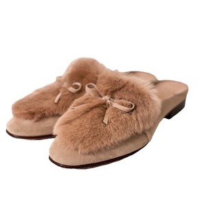 fur mule slides
