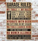 Garage Rules Sign Metal Aluminum 8"x12"