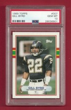 1989 TOPPS #307 GILL BYRD PSA 10 GEM MINT POP 4 SAN DIEGO CHARGERS