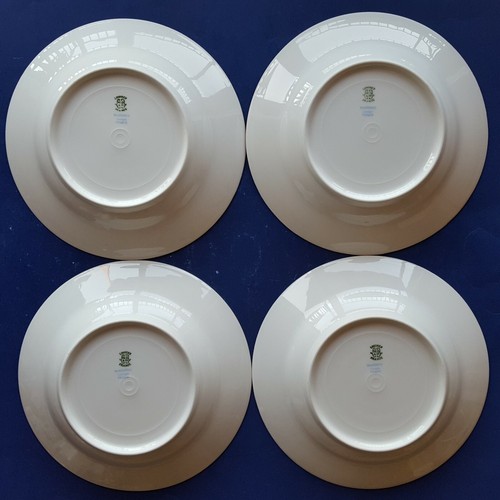 4 c1920 Wm. Guerin & Co. Limoges France GUE6 9" Rim Soup Bowls. Gold Greek Keys - Picture 8 of 12