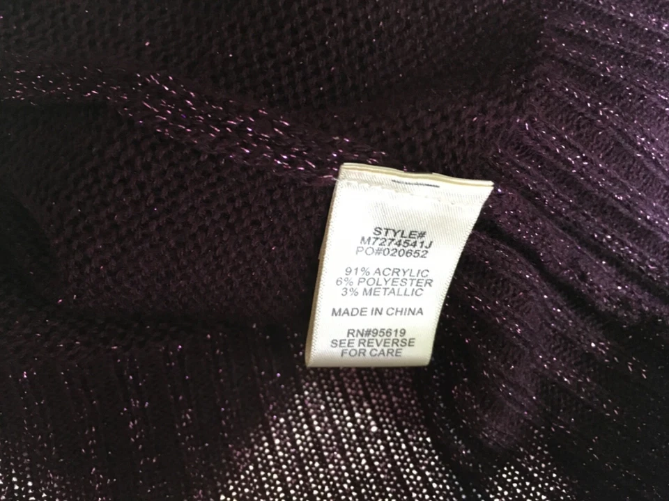 Hermoso suéter talla S morado (con hilos metálicos) de JohnPaulRichard Foto 4 de 4