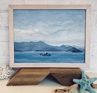 Alcatraz Angel Island Linda L Sorensen Oil Painting San Francisco Bay Mt Tam 