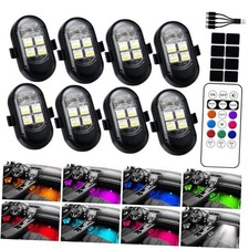 Upgraded 4LEDs Wireless Led Lights for Car with Remote Control, High 8pcs