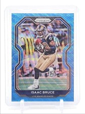 ISAAC BRUCE 2020 PANINI PRIZM FOOTBALL BLUE WAVE RAMS #280 /199 Q5454