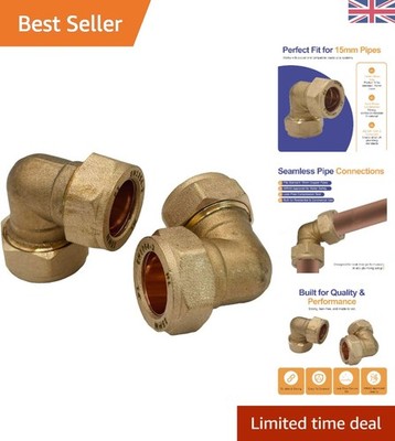 Kompakte 15 mm Klemmbogenverschraubung - perfekt für enge Sanitärräume