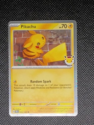 Pikachu 051/162 Pokémon Day Stamp Cosmo Holo Promo Near Mint