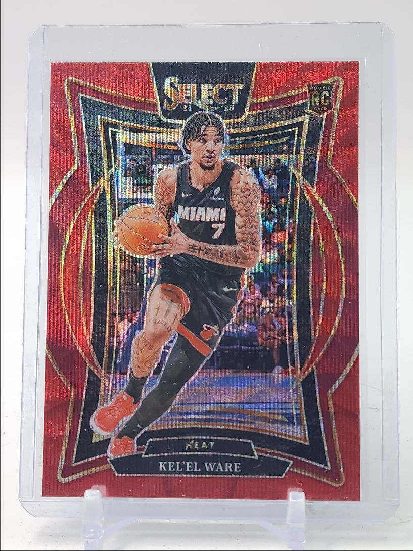KEL'EL WARE 2024-25 SELECT CONCOURSE ROOKIE RED WAVE PRIZM HEAT RC Q1561
