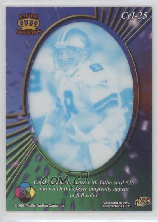 1996 Pacific Litho-Cel Cels Silver Troy Aikman #Cel-25 HOF - Image 2 of 2