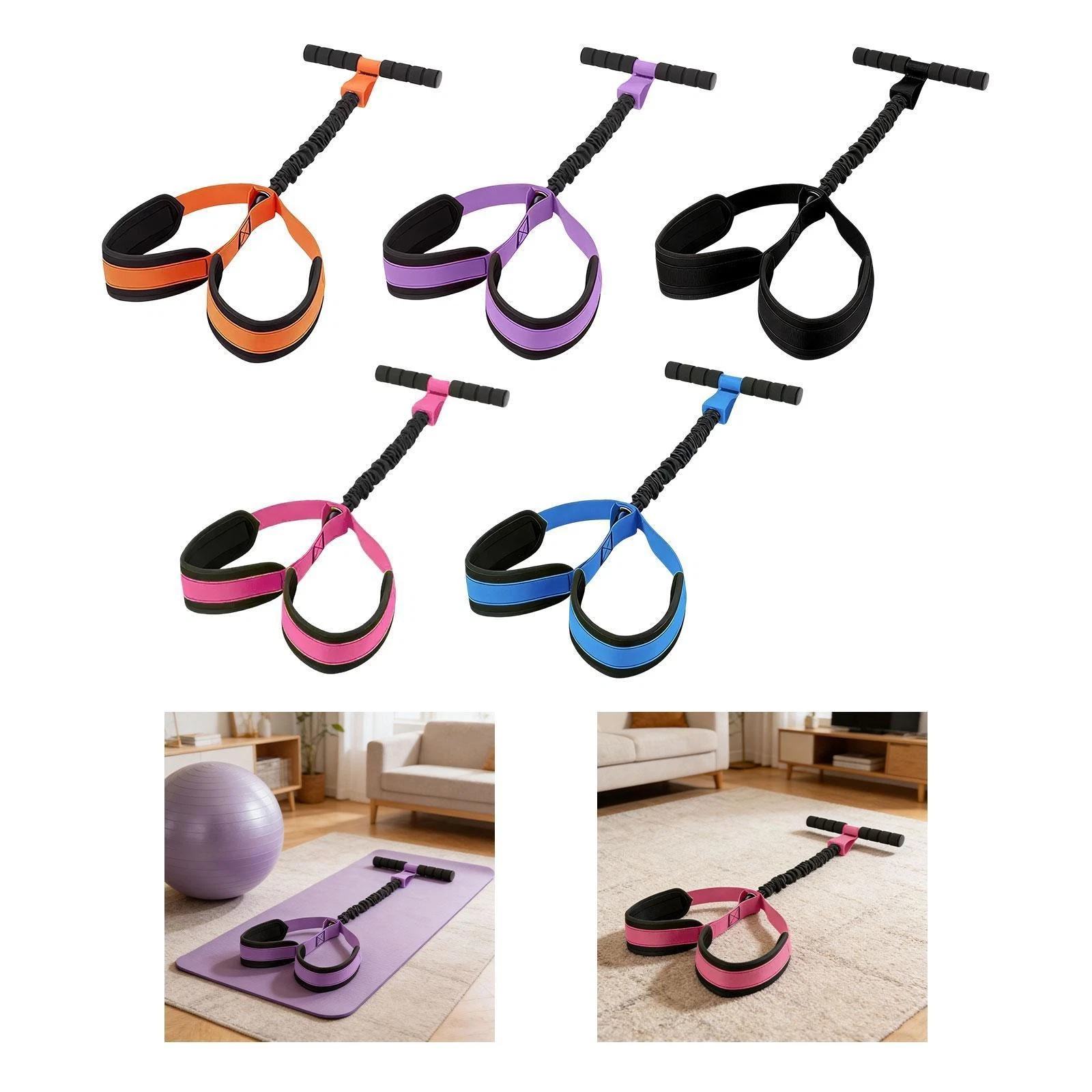 Pedal Resistance Band Foot Rest Latex Tube Indoor Fitness Equipment Tension Rope