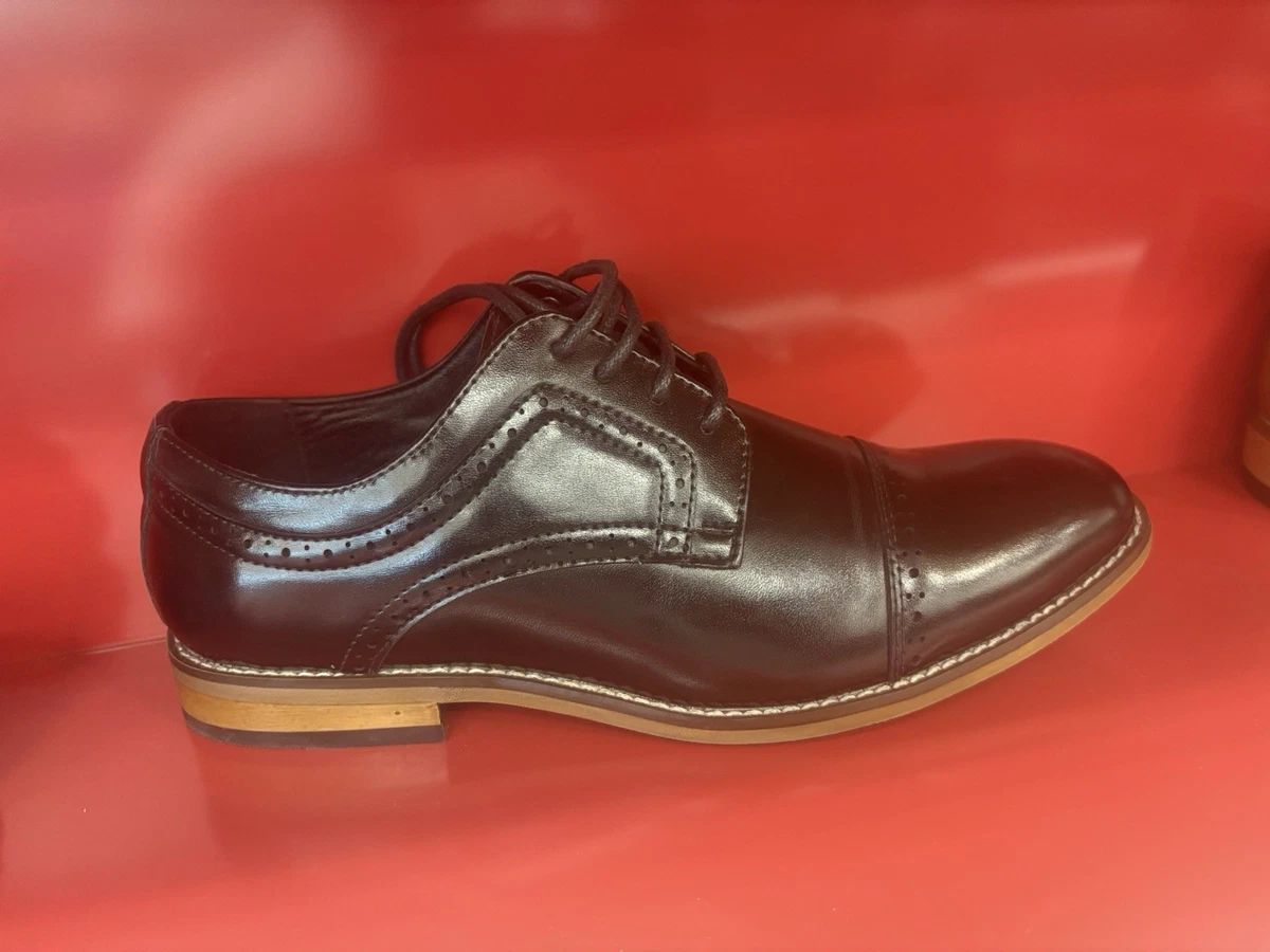 Perry Ellis Portfolio Corey Mens Burgundy Wingtip Brogue Oxford Dress Shoes 10 Handmade Burgundy Leather Wingtip Brogue Oxford Dress Shoes  main image 4