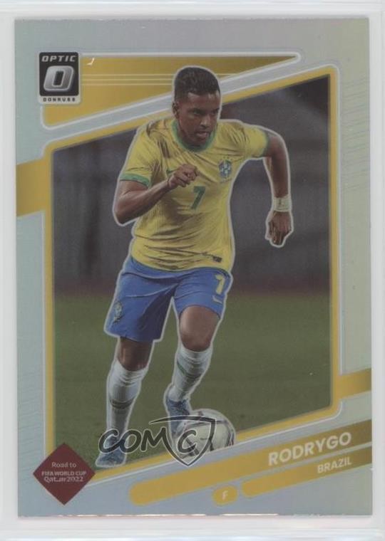 2021-22 Panini Donruss Road to Qatar Optic Holo Prizm Rodrygo #24 06n6
