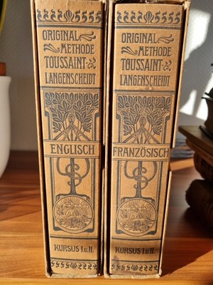 2 x Original Methode Toussant-Langenscheidt * Englisch u. Französisch * um 1900