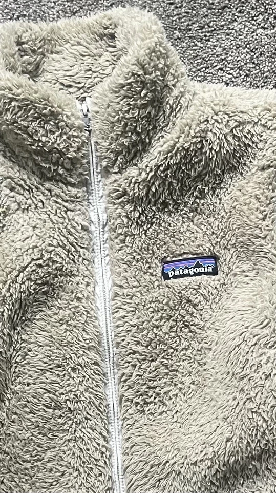 Patagonia Los Gatos Fleece Vest Tan Sherpa Zip Up Women’s Size M Soft Warm - Image 3 of 4