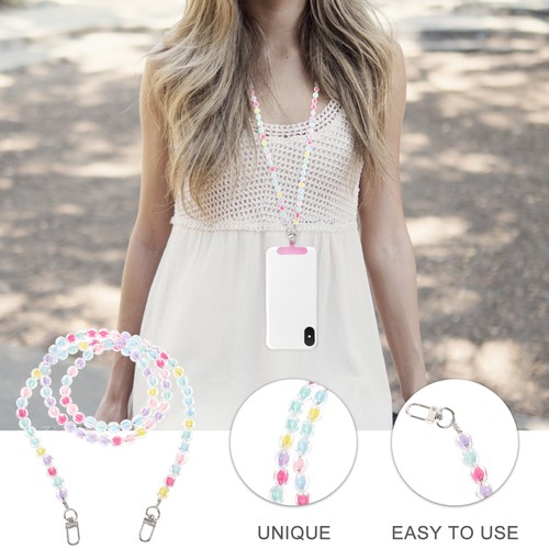 Handy Lanyard Geschenk Perlenbesetztes Telefonarmband Telefonschnur Mit - Photo 10/12