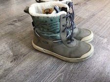 Keen Warm Size 5 Junior Girls Blue Gray Leather Snow Kids Youth Boots 1024145