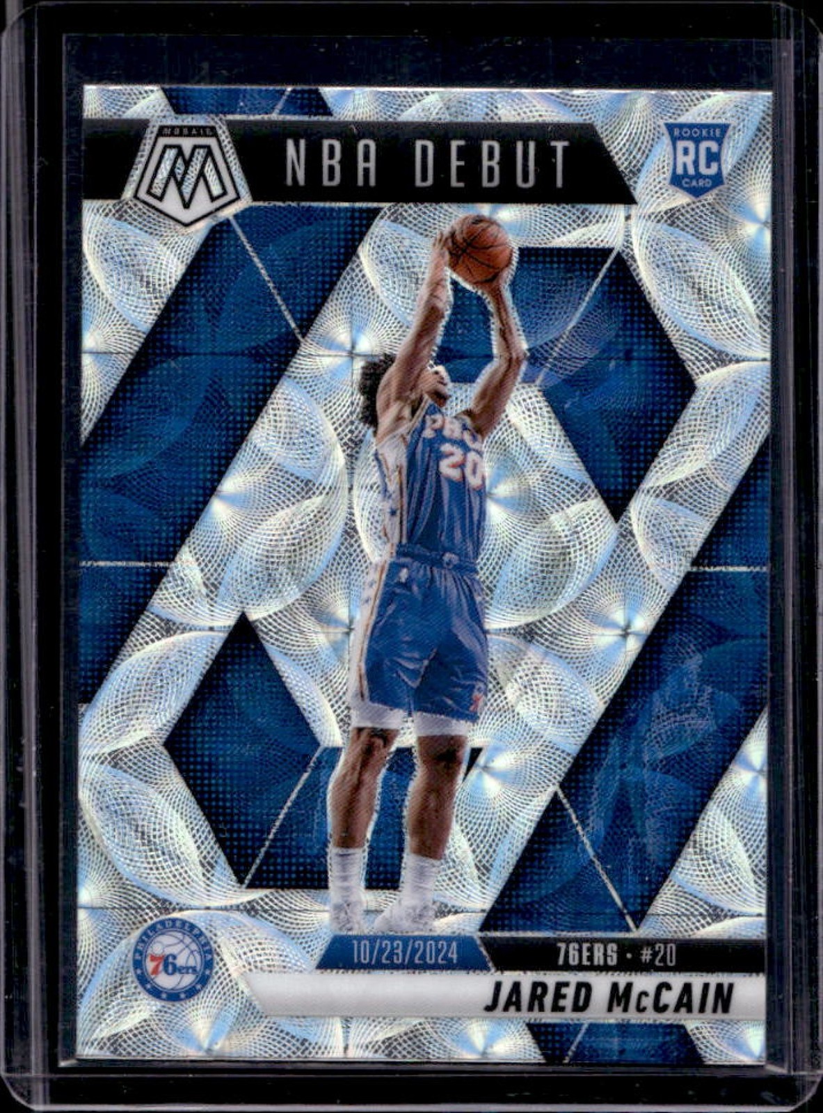 2024-25 Mosaic Jared McCain RC International Rookie NBA Debut #263 76ers