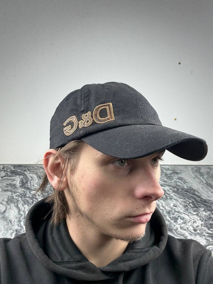Vintage Dolce Gabbana Big Embroidered Logo Cap Hat DG 90s Men One