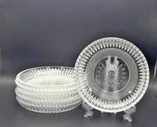 Williams Sonoma  Bread Plate Set 6 Grande Cuisine Italy Glass 5.75" Dessert Cake