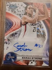 Sarah Strong Auto 1/5 B24-SS  White Geometric Refractor 2024-25 Bowman U Best 