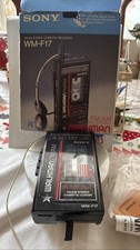 Vintage Sony Walkman Cassette Corder Recorder AM/FM Radio WM-F17 As Is W/ Box