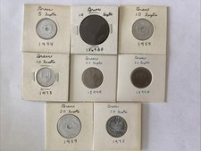 Greece 1869- 1973 5 Lepta (1)  10 Lepta (3)  20 Lepta (4) 50 Lepta (2) 10 Coins