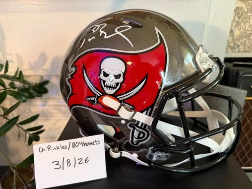 TOM BRADY Signed Tampa Bay Buccaneers Fanatics COA Authentic Full-Size Helmet