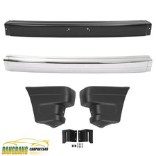 Chrome Black Front Bumper Face Bar End For Mazda B2000 B2200 B2600 1986-1993