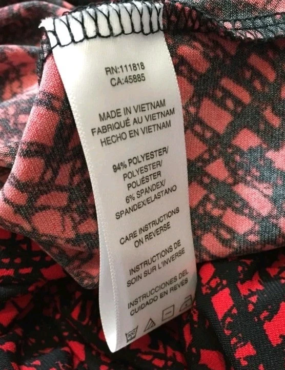 Abito Michael Kors M Rosso Nero Cambio Manica 3 4 Carriera Cocktail Elasticizzato Us intime Ottimeioni