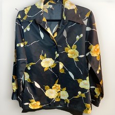 Vintage 70  s Sears Ladies Button Up Shirt Floral size small 133