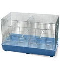 Medium size hatching bird cage complete with cutlery feeders and divider Record 