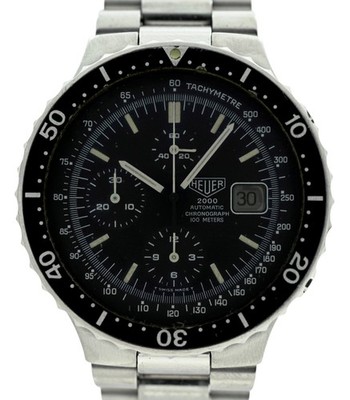 Heuer (Pre-Tag) 43mm Men's Early Pilot Automatic Chrono Watch Ref: 130.306!