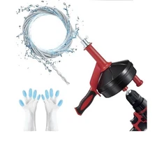 Breezz Power Drum Auger 1/4 x 25ft SG-DS2056 Use Power Tools (ORANGE)