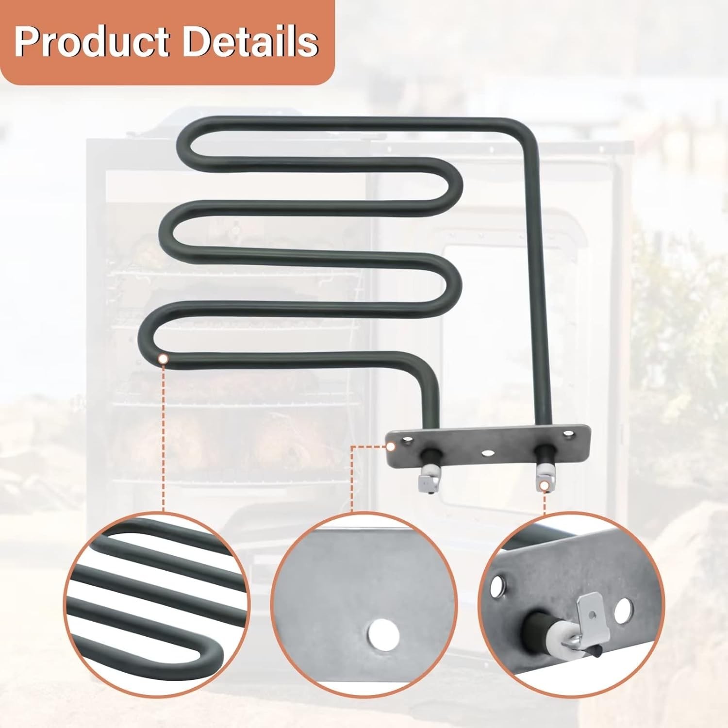 800W Electric Smoker Heating Element for Masterbuilt & Char-Broil 30" Smoker
