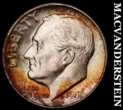 1948 Silver Roosevelt Dime-Choice Gem Brilliant Unc Lustrous No Reserve #i4515
