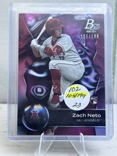 2023 Bowman Platinum - Zach Neto #102 Pink /199 (RC) Rookie Card Angels. rookie card picture