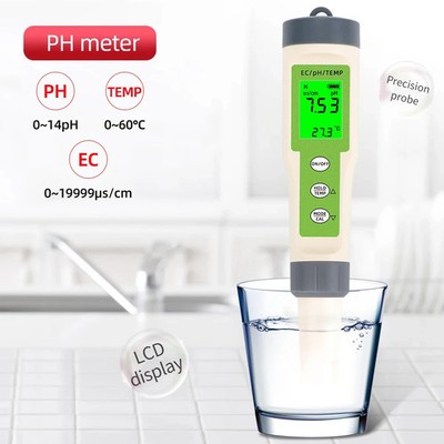 Wasserqualitätstester pH TDS EC Thermometer Digital wasserdicht