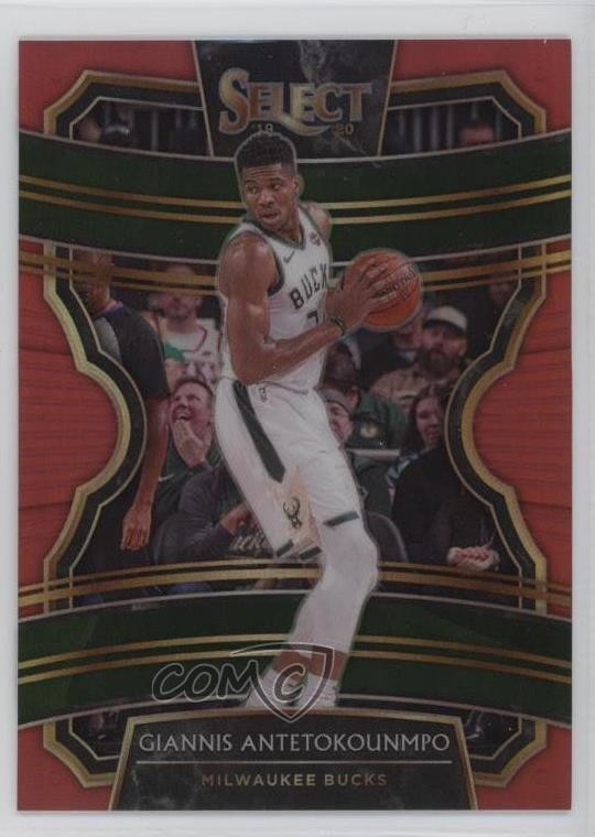2019-20 Panini Select Concourse Red Prizm 74/199 Giannis Antetokounmpo #22 1cc7