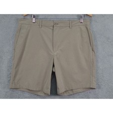 Vineyard Vines Performance Men's Chino Shorts Khaki Size 34 Flat Front Golf
