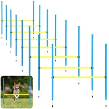 Hollowfly 8 Set Dog Agility Jump Adjustable D...