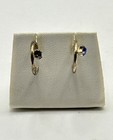 Open Hoop Earrings Blue Crystal Accent Fashion Jewellery