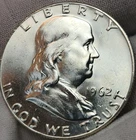 1962 P Franklin Half Dollar, 90% Silver, Great Album Filler, F-6213