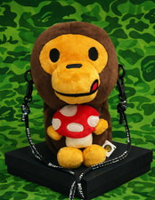 A Bathing Ape BAPE Baby Milo Mushroom Crossbody Shoulder Bag Mobile Pouch NWT