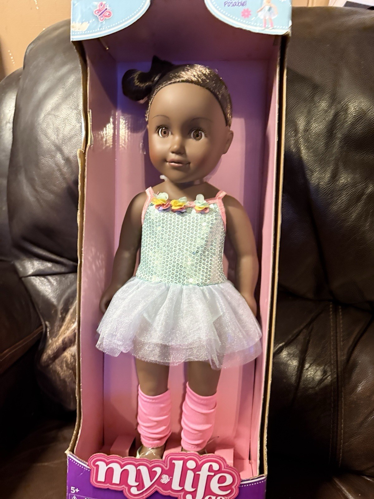 My Life as HARMONY Ballerina Posable 18 inch Doll, Dark Brunette, Brown Eyes 18”